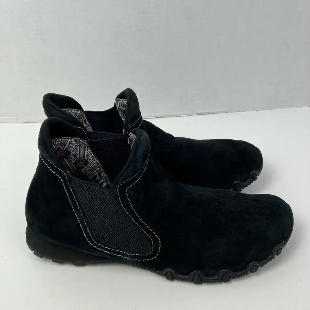 Skechers Relaxed Fit Bikers Londoner Women's Ankle Boots Black Suede Sz 8.5